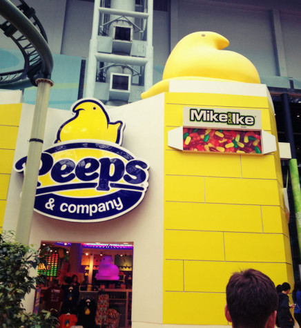 The Peeps store at the Mall of America is located near Nickelodeon Universe. 