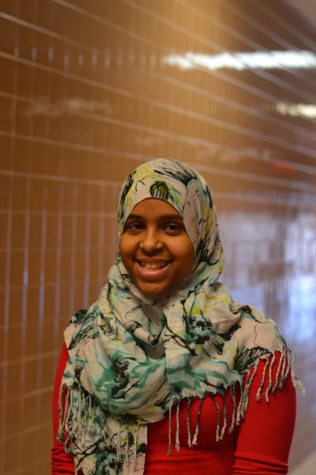 Sophomore Samia Mohamed concentrates on the preservation of libraries. 