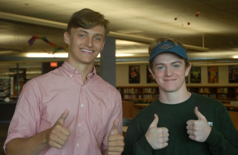 Young Conservatives Club member Alex Johnson and Macs Balcer