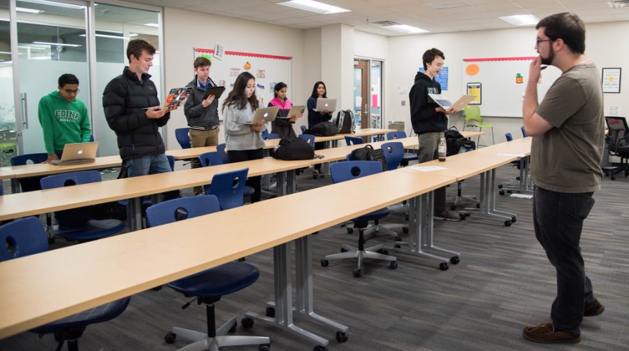 The Edina Debate team prepares for the state tournament.