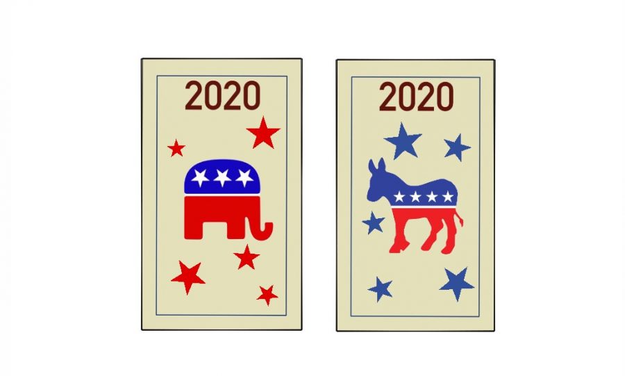 Democratic+and+Republican+presidential+candidates+face+off+in+the+upcoming+2020+election.