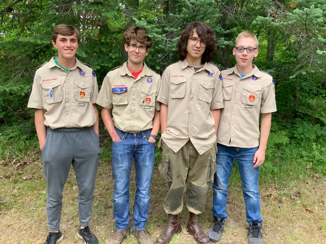 Serving their community: Eagle Scouts fly