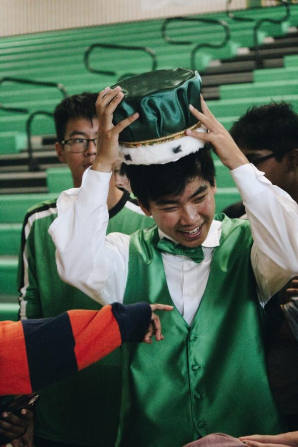 Kevin Yi is crowned Homecoming King.