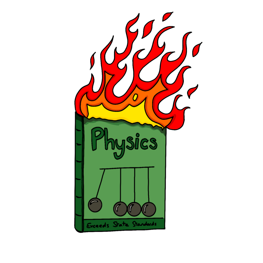 Art+by%3A+Anna+Fiddelke.+A+physics+textbook+on+fire.