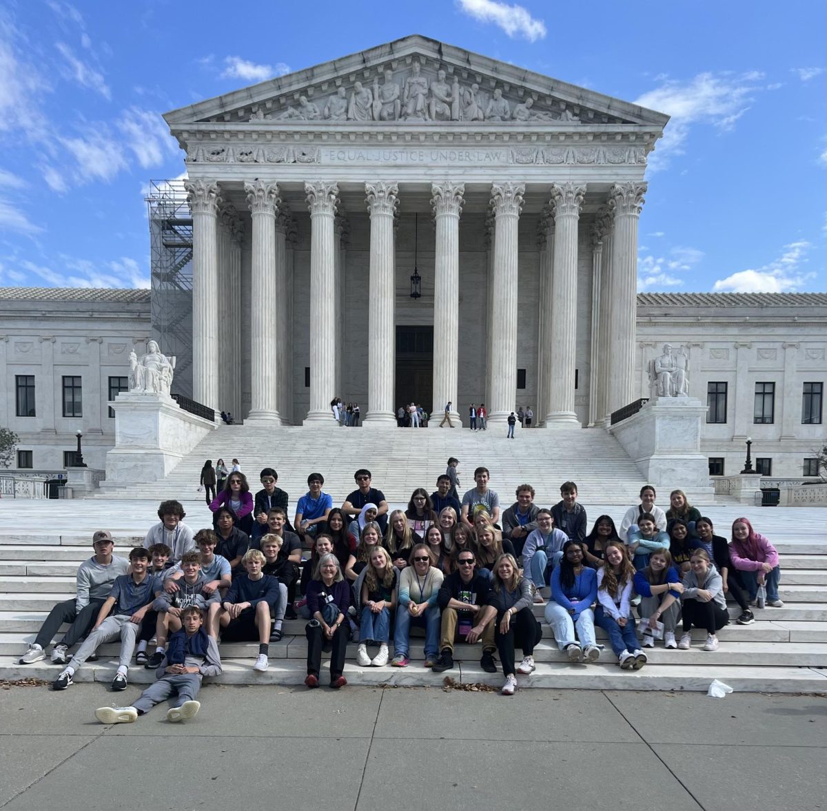 Group photo of EHS D.C trip in front of the U.S Supreme Court building. 

Courtesy of Kimberly Caster 