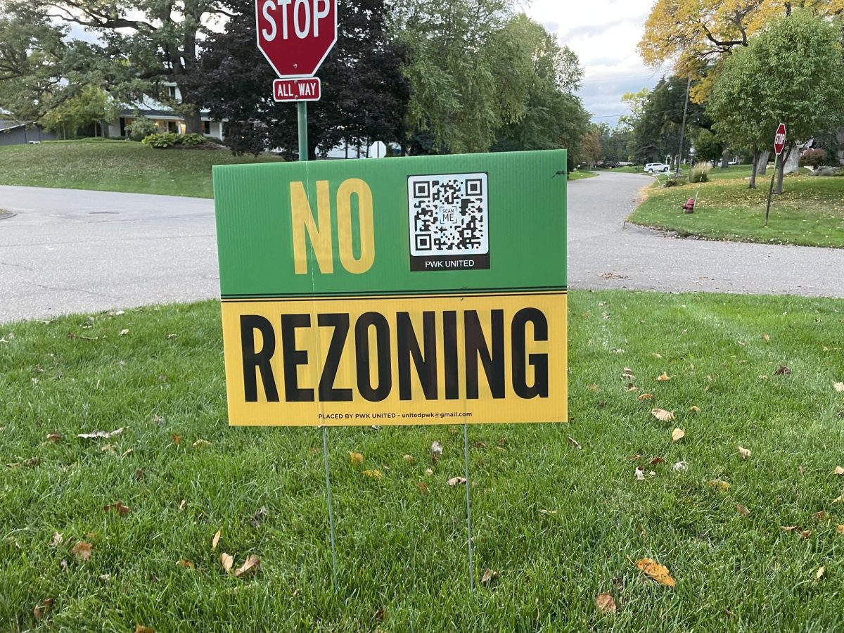 Some residents of Edinas Parkwood Knolls residents have put signs in their yards to protest the proposed rezoning.