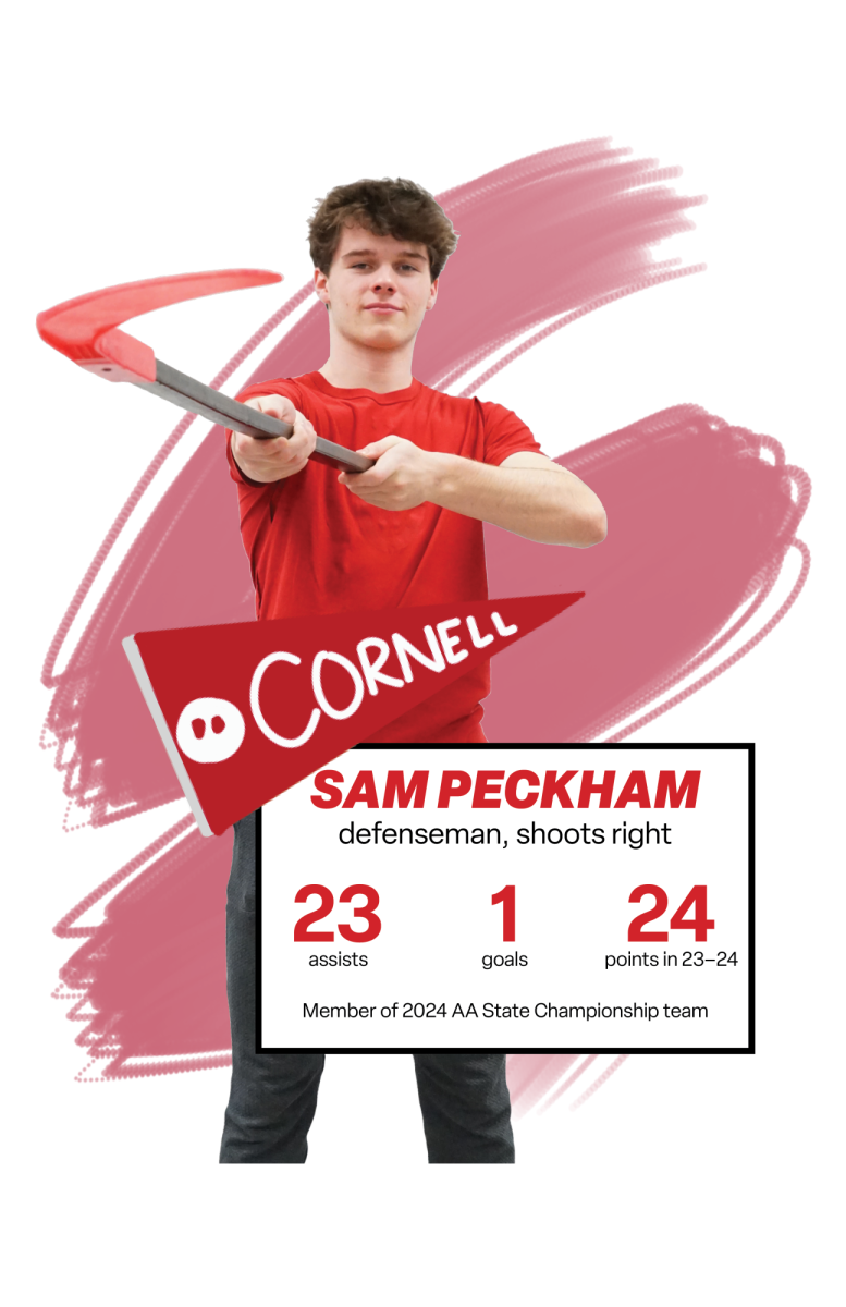 Sam Peckham plans to play Men’s Ice Hockey at Cornell University.