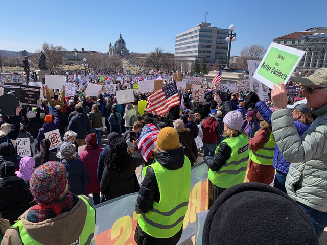 Over 25,000 Minnesotans protested Trump's actions and policies at the "Hands Off!" protest on April 5. Courtesy Paul Thompson